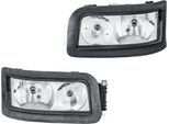 Set Fari Principali Sinistro Destro 24 V H7/H7 W5W Alogeni Hella Per Man Tgs E Altri Modelli