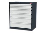 Stier Schubladenschrank Mit 6 Schubladen Bxtxh 900X575X1020 Mm Ral 7016 / Ral 7035 (906261)