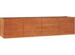 Vidaxl Letto Rialzato Arrugginito 320X80X77 Cm Acciaio Corten