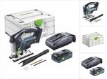 Festool Carvex Psbc 420 Hpc 4,0 Ebi-Plus Seghetto Alternativo A Pendolo A Batteria 18 V ( 576532 ) 120 Mm Brushless + 1X Batteria 4,0 Ah + Caricabatterie + Systainer