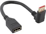 Inline® 17159O Cavo Adattatore Displayport 1.4 St/Bu, 8K4K, Angolato Verso L'alto, Nero/Oro, 0,15 M