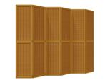 Syfax™ Divisorio Ambienti 6 Pannelli Marrone Legno Massello Paulownia