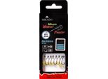 8 X Mikado Method Feeder Barbless Hook Rigs Con Pellet Esca Banda Ami Morbidi #6 / 0,25Mm