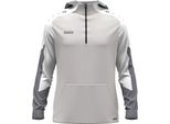 Jako Unisex Zip Hoodie Dynamic - 6770, Colore:Grigio Chiaro/Bianco/Grigio, Taglia:Xl