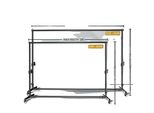 Supporto Per Sfondo Fotografico, Dimensioni Regolabili 2X2M E 2X3M, Robusta Struttura In Metallo, Mobile Con Ruote, Solo Supporto Per Sfondo, 200X300Cm