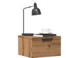 Vidaxl Comodini Da Parete 2 Pz. Rovere Artigianale 34X30X20 Cm