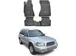 2002-2008 Subaru Forester Tappetini Tpe Nero 4 Pz