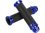 Moto Cnc In Alluminio Gomma Manubrio Impugnatura Per 7/8 "Handbike Bicicletta Blu"