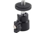 Rotazione A 360 ° Mini Testa A Sfera Testa A Sfera 1/4 "Supporto A Vite Per Fotocamera Dslr Videocamera (Nero)"