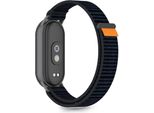 Tech-Protect Watch Strap Nylon Stripe Xiaomi Smart Band 8/9/10, Black/Orange