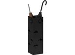 Homcom Portaombrelli Portaombrelli Con 4 Ganci, Vaschetta Di Raccolta Dell'acqua Rimovibile Portaombrelli Decorativo Per Ombrellone, Nero