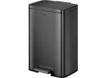 Eko - Cestino A Pedale Madison 50 Litri - Acciaio Inox Plastica - Nero