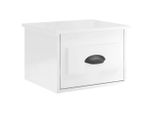 Syfax™ Comodino A Parete Bianco Lucido 41,5X36X28 Cm
