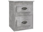 Syfax™ Comodino A Parete Grigio Cemento 41,5X36X53 Cm