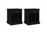 Syfax™ Comodini 2 Pz Neri 43X36X50 Cm