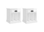 Syfax™ Comodini 2 Pz Bianco Lucido 43X36X50 Cm