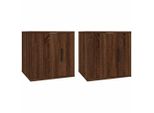 Syfax™ Mobili Porta Tv A Parete 2 Pz Rovere Marrone 40X34,5X40 Cm