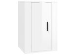 Syfax™ Mobile Porta Tv A Parete Bianco Lucido 40X34,5X60 Cm