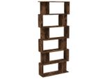Syfax™ Libreria/Divisorio Rovere Fumo 80X24X192Cm In Legno Ingegnerizzato