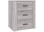 Syfax™ Comodino Grigio Sonoma 50X36X60 Cm In Legno Multistrato
