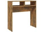 Tavolo Consolle In Rovere Fumé 78X30X80 Cm Materiale A Base Di Legno