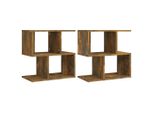 Syfax™ Comodini Rovere Fumo 2Pz 50X30X51,5 Cm In Legno Multistrato