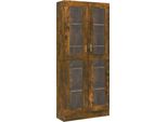 Syfax™ Mobile Vetrina Rovere Fumo 82,5X30,5X185 Cm Legno Multistrato