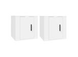 Syfax™ Mobili Porta Tv A Parete 2 Pz Bianco 40X34,5X40 Cm