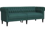 Syfax™ Divano Chesterfield A 3 Posti Verde Scuro In Tessuto