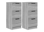 Syfax™ Credenze 2 Pz Grigio Sonoma 30X30X70 Cm In Legno Multistrato
