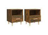 Syfax™ Comodini 2 Pz Rovere Fumo 40X35X47 Cm