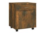 Syfax™ Armadietto Con Ruote Rovere Fumo 45X38X54 Cm Legno Multistrato