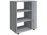 Syfax™ Armadietto Con Ruote Grigio Sonoma 60X35X75Cm Legno Multistrato