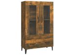 Syfax™ Credenza Rovere Fumo 70X31X115 Cm In Legno Multistrato