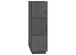 Syfax™ Credenza Grigia 34X40X108,5 Cm In Legno Massello Di Pino