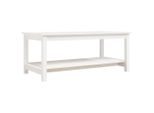 Syfax™ Tavolino Da Salotto Bianco 110X55X45 Cm Legno Massello Di Pino