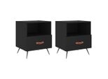 Syfax™ Comodini 2 Pz Neri 40X35X47,5 Cm In Legno Multistrato