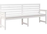 Syfax™ Panca Da Giardino Bianca 203,5X48X91,5Cm Legno Massello Di Pino