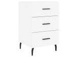 Syfax™ Comodino Bianco 40X40X66 Cm In Legno Multistrato