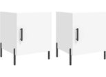 Syfax™ Comodini 2 Pz Bianchi 40X40X50 Cm In Legno Multistrato