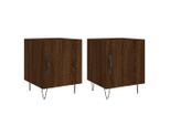 Syfax™ Comodini 2 Pz Rovere Marrone 40X40X50 Cm In Legno Multistrato