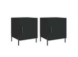 Syfax™ Comodini 2 Pz Neri 40X40X50 Cm In Legno Multistrato