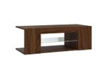 Syfax™ Mobile Porta Tv Con Luci Led Rovere Marrone 90X39X30 Cm