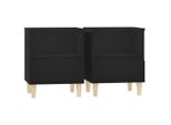 Syfax™ Comodini 2 Pz Nero 40X35X50 Cm