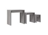 Syfax™ Tavolini Salotto Impilabili 3Pz Grigio Sonoma Legno Multistrato