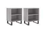 Syfax™ Comodini Grigio Sonoma 2 Pz 40X30X50 Cm In Legno Multistrato
