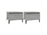 Syfax™ Tavolini 2Pz Grigio Sonoma 50X46X35 Cm In Legno Multistrato