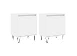Syfax™ Comodini 2 Pz Bianchi 40X30X50 Cm In Legno Multistrato