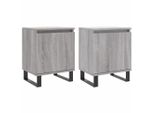 Syfax™ Comodini Grigio Sonoma 2 Pz 40X30X50 Cm In Legno Multistrato