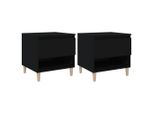 Syfax™ Comodini 2 Pz Neri 50X46X50 Cm In Legno Multistrato